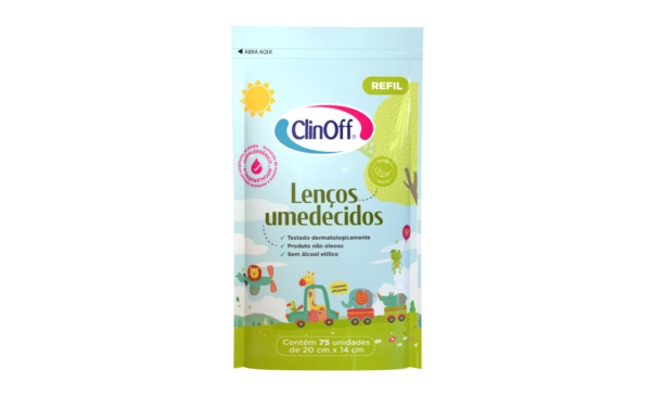 Lenço Umedecido Clin Off Refil - 75 Unidades